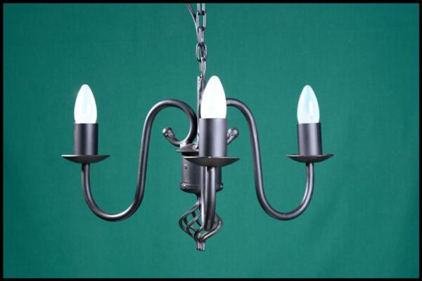 Bridson 3 Arm with Onion Wrought Iron Chandelier