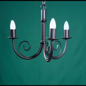 Bruce 3 Arm Wrought Iron Chandelier