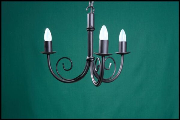 Bruce 3 Arm Wrought Iron Chandelier