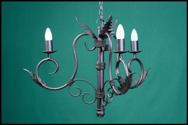 Julia 3 Arm Wrought Iron Chandelier