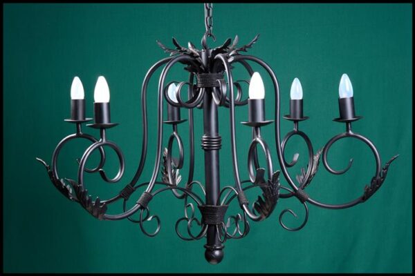 Julia 6 Arm Wrought Iron Chandelier