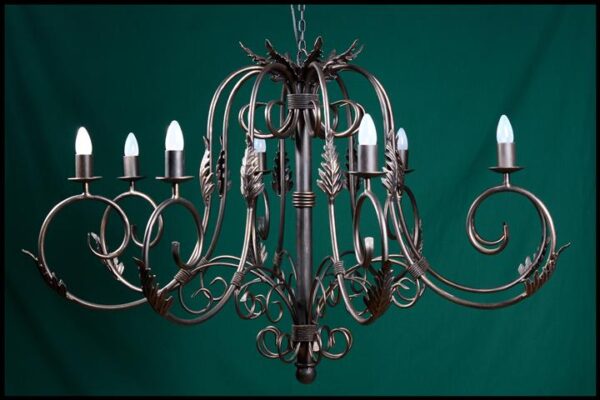 Julia 8 Arm Wrought Iron Chandelier