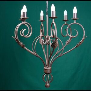 Lights High UP 6 Arm Wrought Iron Chandelier