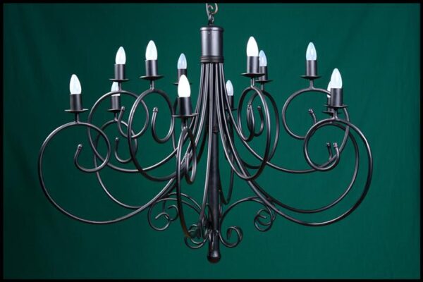 Sally 12 Arm Wrought Iron Chandelier