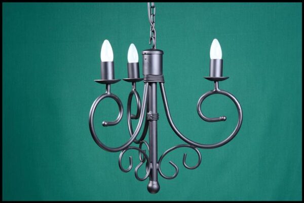 Sally 3 Arm Wrought Iron Chandelier