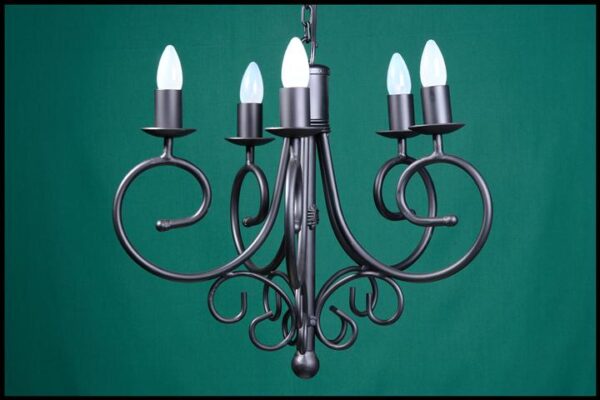 Sally 5 Arm Wrought Iron Chandelier