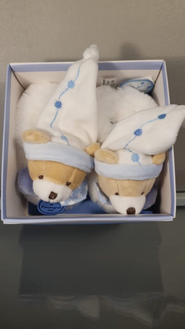 Petit Chou Bear Rattle and lined booties