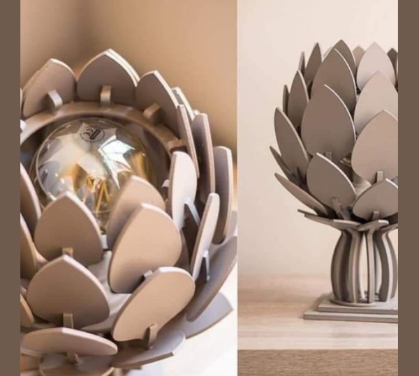 Protea lamps , hand crafted , pastel colours