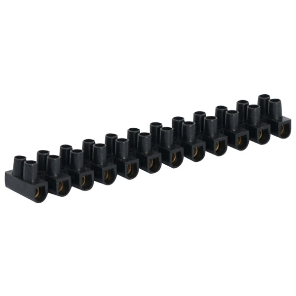 Connector Strip 10Amp Black 12 Way