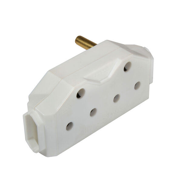 Adaptor 4 Way 2x16A 2x5A Side Entry