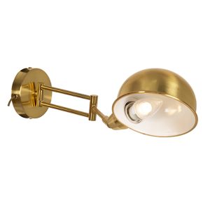 Wall Light with Swing Arm Antique Brass