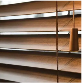 Wooden slat blinds- American Shutters