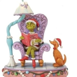 Grinch in chair with light up lamp