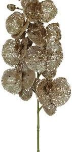 Orchid Glitter Spray Champagne Branch 86cm