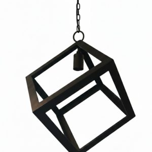 Wrought iron cube pendant
