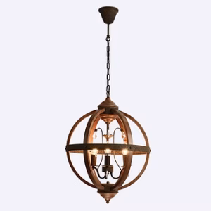 WOOD AND RUSTIC BROWN PENDANT