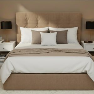 Square Buttoned Queen Size Headboard