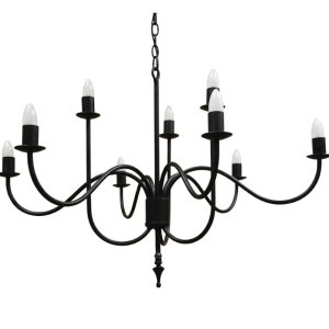Wrought iron 9-light with spike