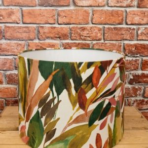 Handmade botanical drum lampshade