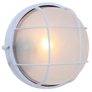 Round Large Grid Bulkhead 240mm White