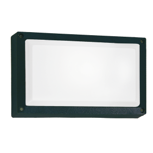 RECTANGLE,1X15W ES, DIE CAST,POLY COVER IP44