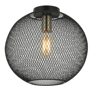 BLACK METAL MESH 1X40W ES 350MM