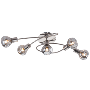 SAT/CHR WITH CLOSE SMOKE GLASS 5X5W G9 LED