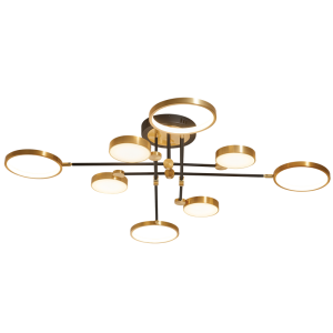 BRONZE+BLK 8 LIGHT 40W LED CCT 1250X260MM