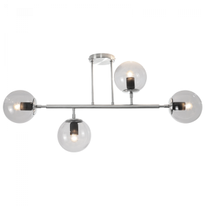 SAT/CHR CEILING FITTING CLEAR GLS 4 X 40 ES