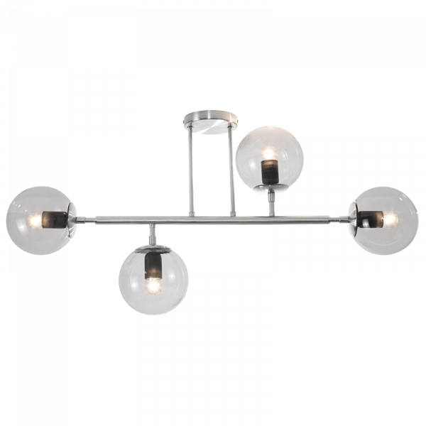 SAT/CHR CEILING FITTING CLEAR GLS 4 X 40 ES