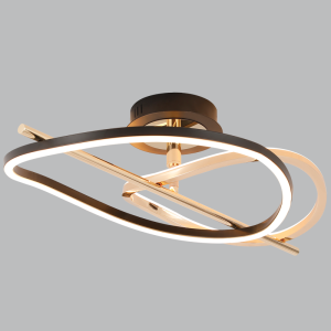 36W LED CCT METAL & PVC FRENCH GOLD & BLACK