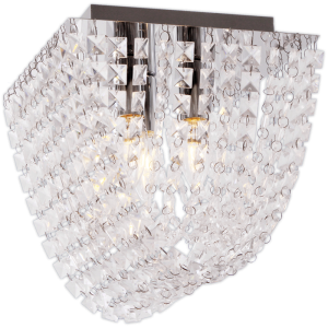 POLIISHED CHR WITH CLEAR ACRYLIC CRYSTAL 3X40W SES
