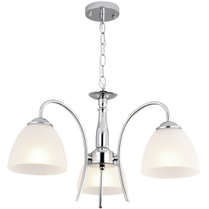 POLISHED CHR FROSTED GLASS 3X60W ES