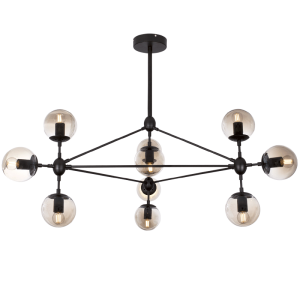 MATT BLK METAL CHAMPAGNE GLASS 10X40W ES