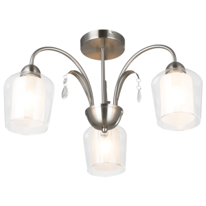 SATIN CHR CLEAR OUTER+ FROSTED INNER 3X40W SES