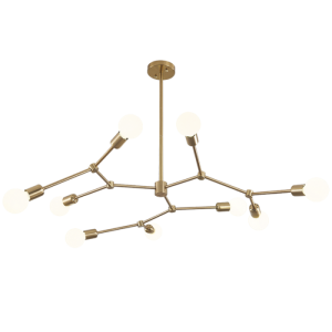 BRONZE METAL CHANDELIER ADJ SIZE 9X9W ES IP20