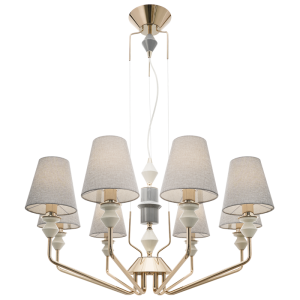 8 LIGHT METAL CHANDELIER