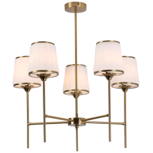 IRON & GLASS CHANDLIER 5X40W SES