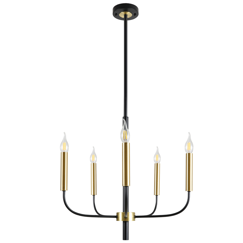 METAL CHANDELIER 5X60W SES