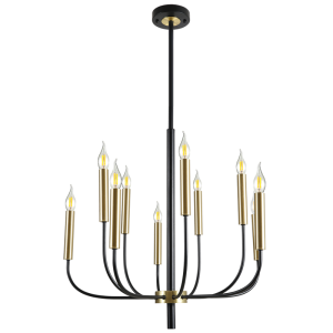 METAL CHANDELIER 10X60W SES