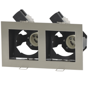 SQUARE DOUBLE, 220V 2X50W GU10 ---MM CUT OUT