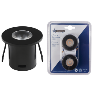 2 PACK 1W LED 3000K BK RD STAR LIGHT