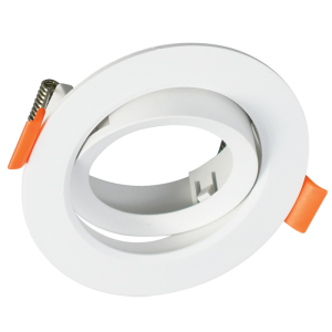 WH ROUND RECESSED POLY TILT GU10 7W 75MM C/O IP20