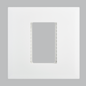 MODULAR WHITE SINGLE PLATE FOR 3 MODULES 4 X 4