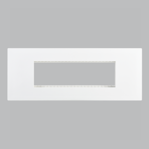 MODULAR WHITE 6 LEVER PLATE + FRAME