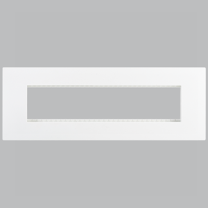 MODULAR WHITE 8 LEVER PLATE + FRAME