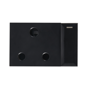 MODULAR BLACK 16A SWITCHED SOCKET MODULE HORIZONTA