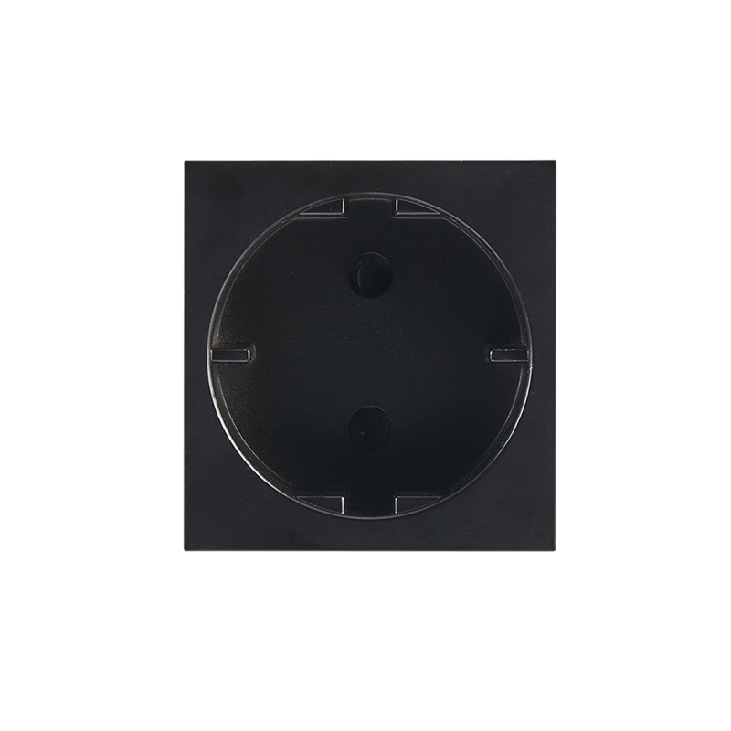 MODULAR BLACK 16A SCHUKO SOCKET MODULE