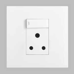 MODULAR WH 16A SOCKET WITH SWITCH 4 X 4