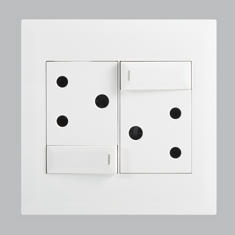 MODULAR WH 2X16A SOCKET WITH SWITCHES 4 X 4